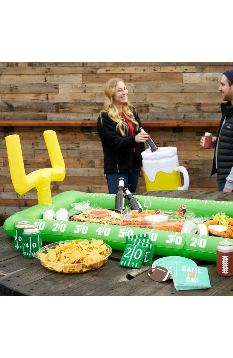 TrueZoo Football Field Inflatable Cooler Bar, Alternate, color, Green