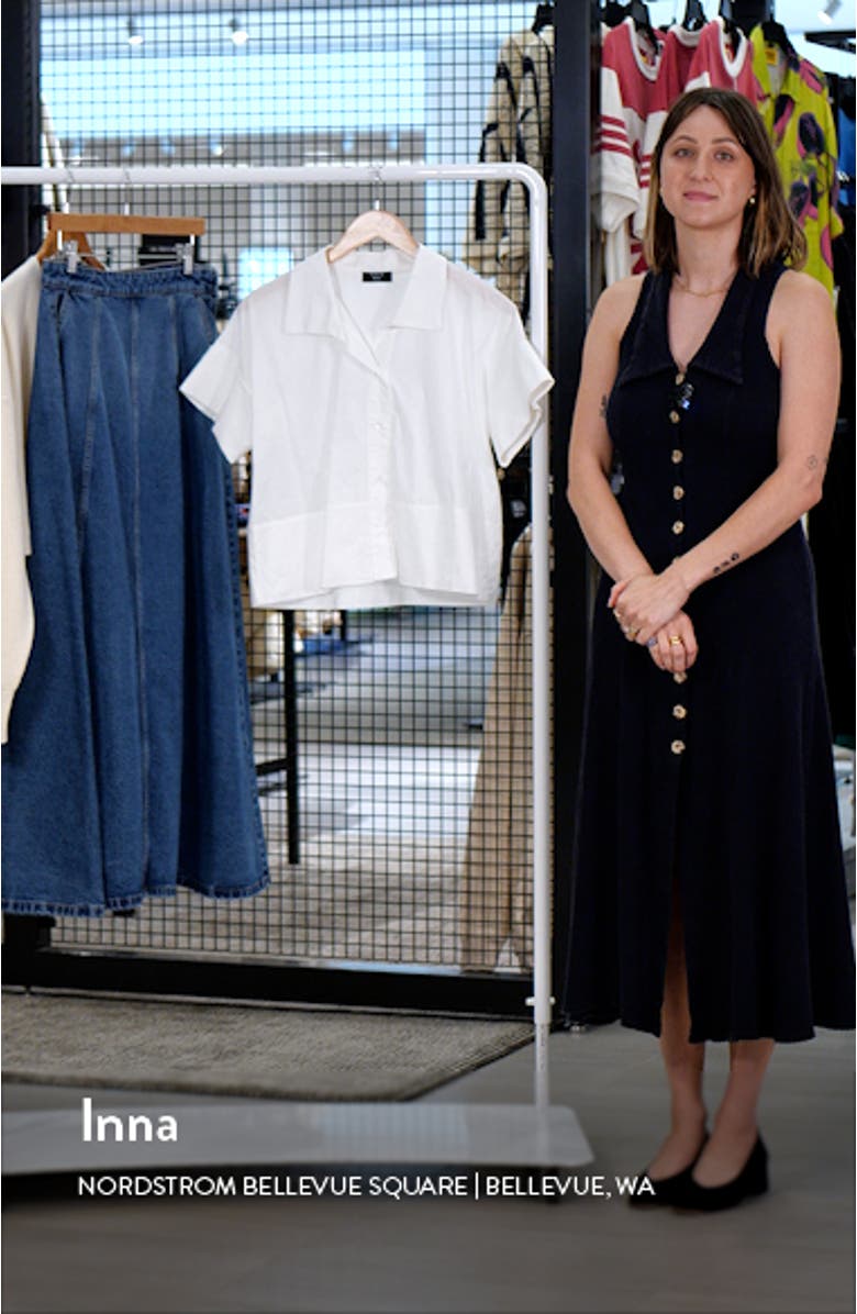 Brynn Crop Button-Up Shirt, sales video thumbnail