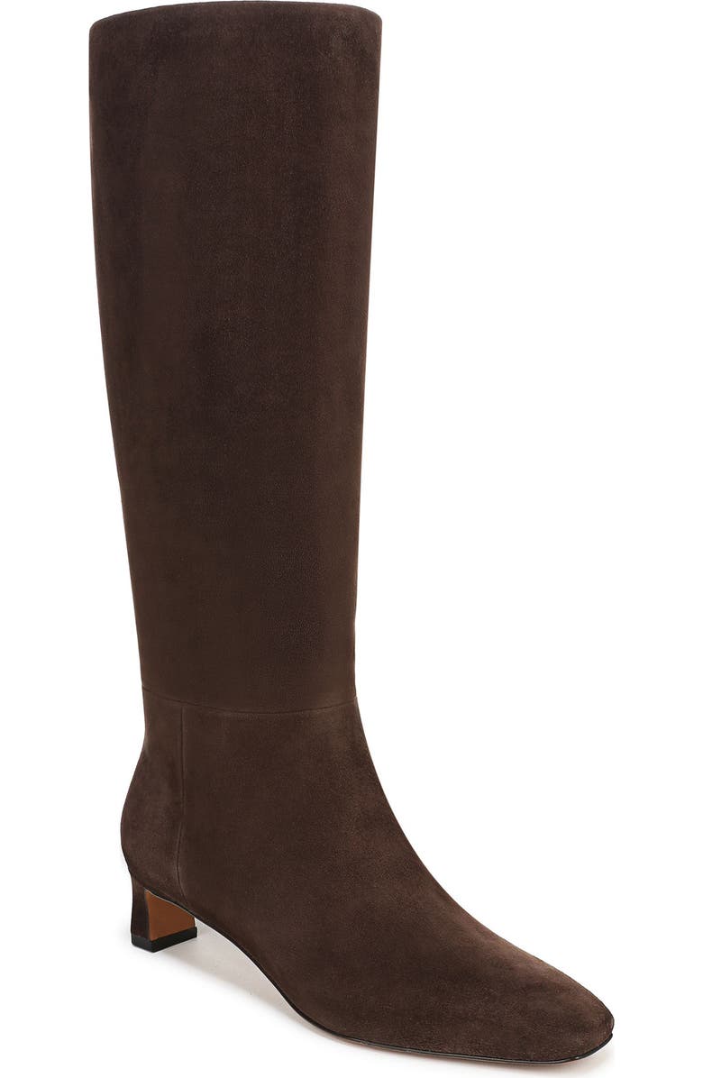 Vince Harlan Knee High Boot, Main, color, Cacao Brown Suede