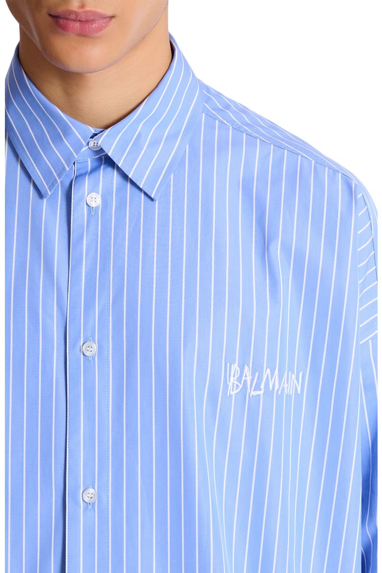 Relaxed shirt with stripes, Alternate, color, blue