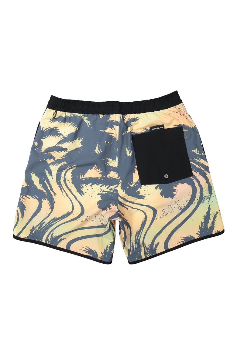Surfsilk Scallop Swim Trunks, Alternate, color, BLACK