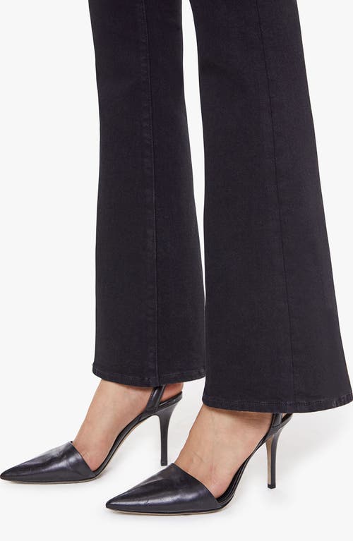 Mother Cropped Flared Denim Jeans In Black