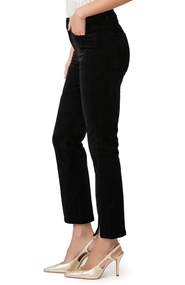 Cindy High Waist Crop Straight Leg Velvet Jeans