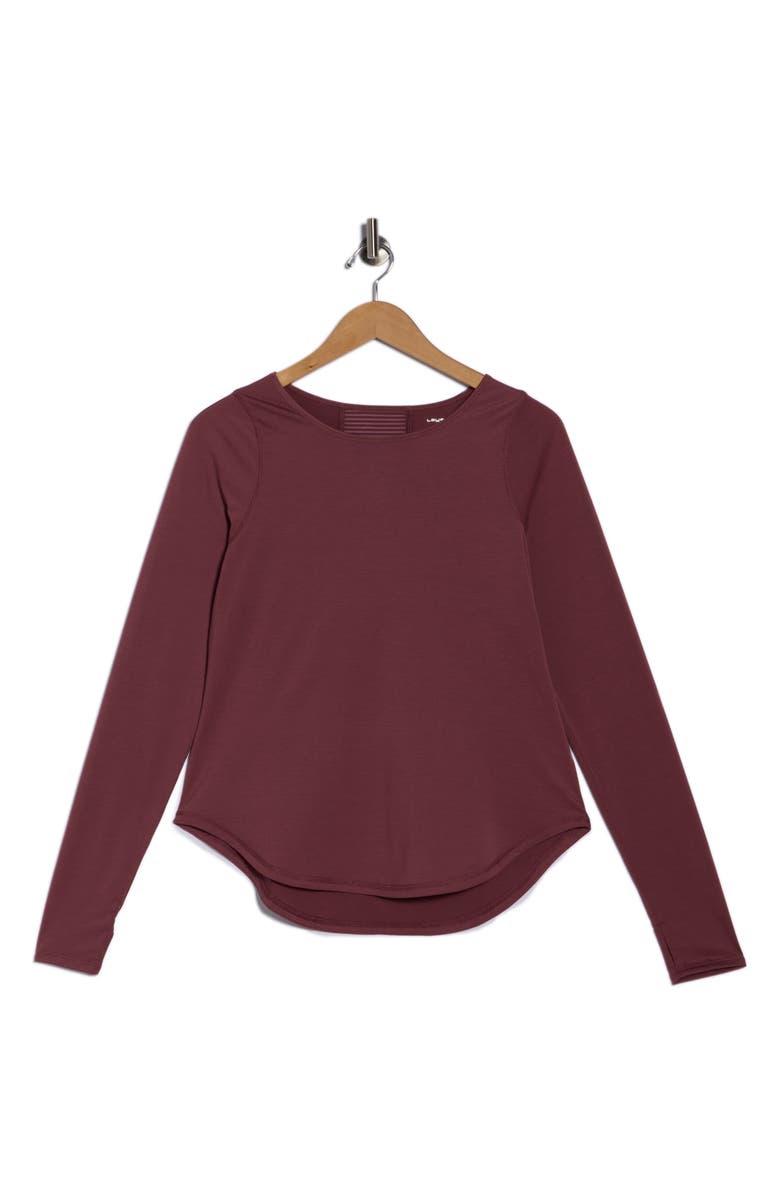 LAYER 8 Wisdom Long Sleeve Performance T-Shirt, Alternate, color, Burgundy