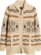 Pendleton Westerly Front Zip Long Wool Cardigan