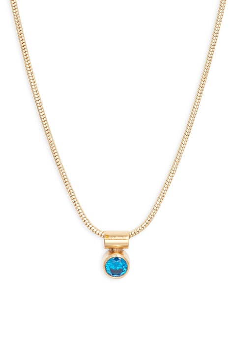 Ellie Birthstone Pendant Necklace