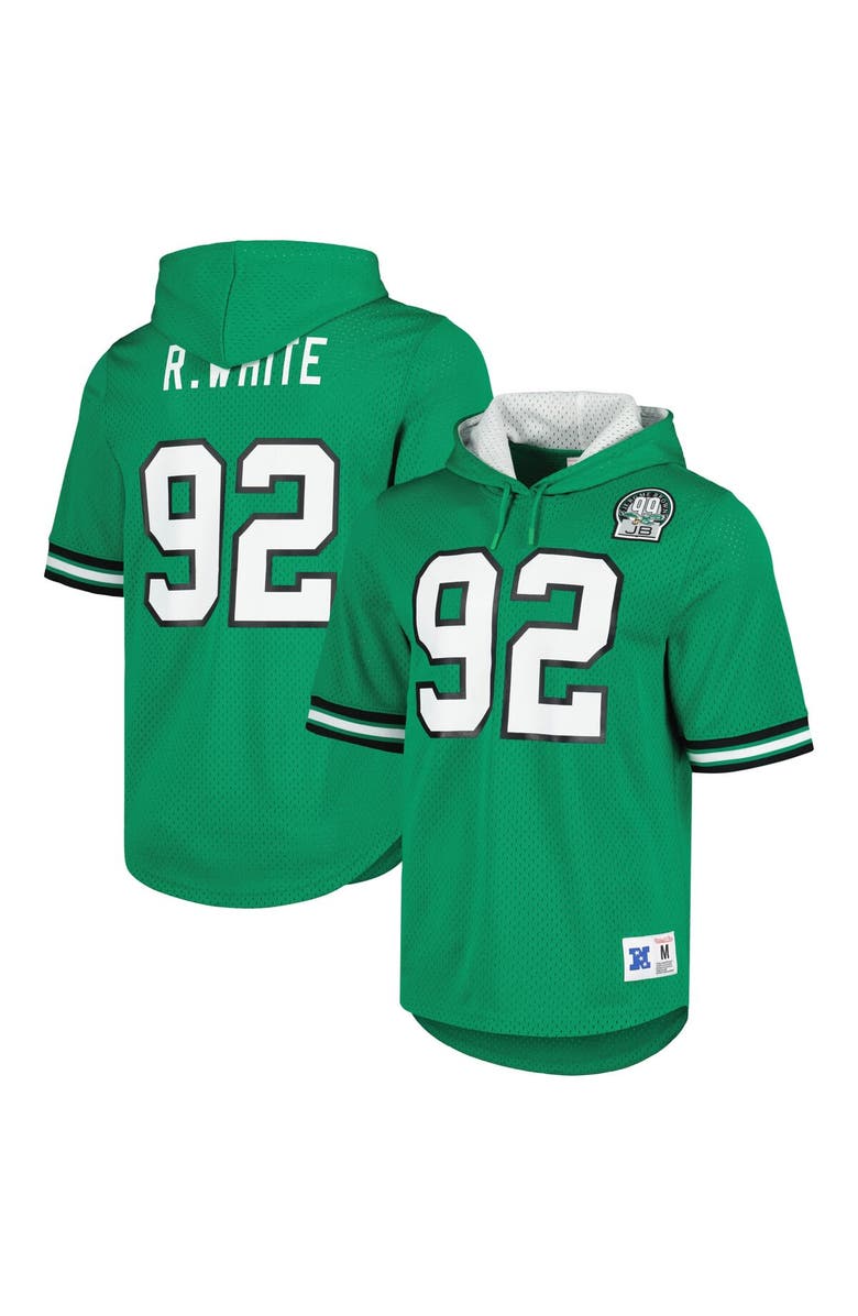 Mitchell & Ness Men's Mitchell & Ness Reggie White Kelly Green Philadelphia Eagles Retired Player Name & Number Mesh Hoodie T-Shirt, Main, color, Kelly Green