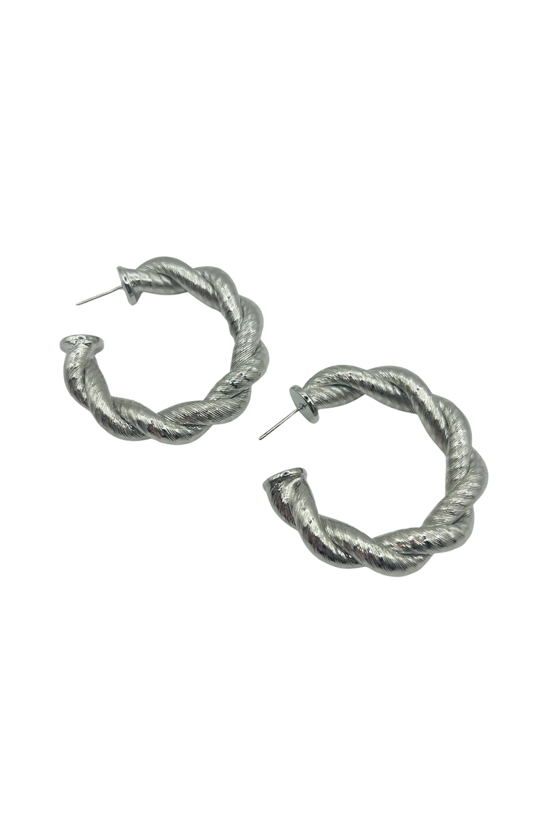 HOLST+LEE Hot Girl Hoop, Main, color, Silver