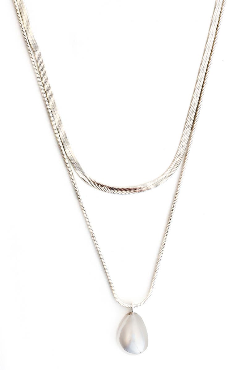 Panacea Layered Teardrop Pendant Necklace, Main, color,