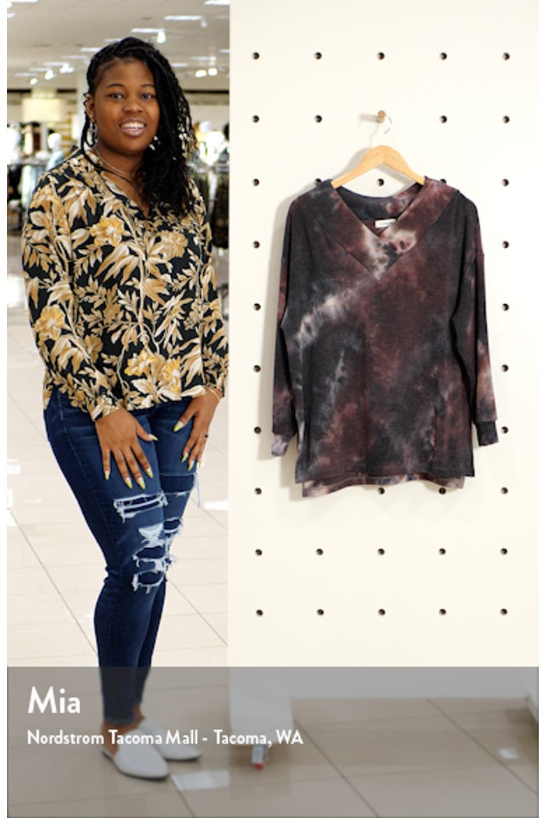 Wide Neck Tie Dye Tunic Pullover video