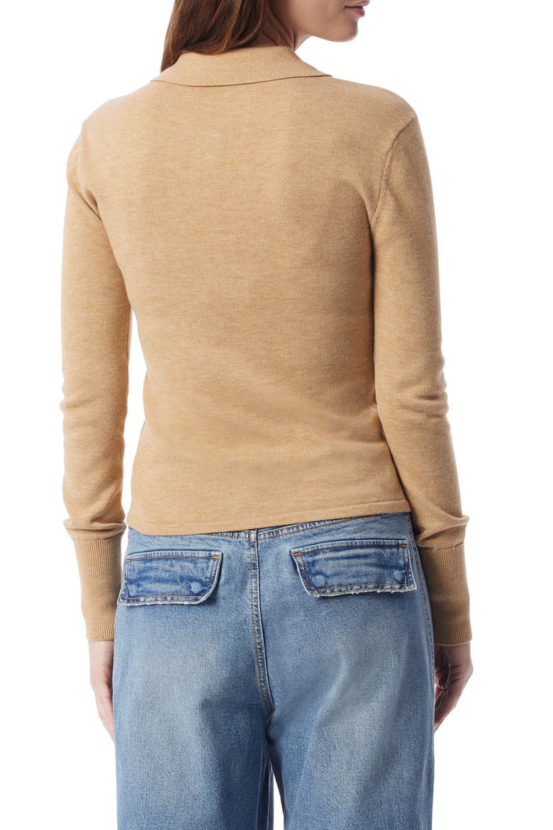 Sinead Polo Sweater, Alternate, color, HEATHER CAMEL