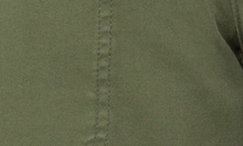 Liverpool Los Angeles Crop Straight Leg Cotton Blend Utility Pants In Green