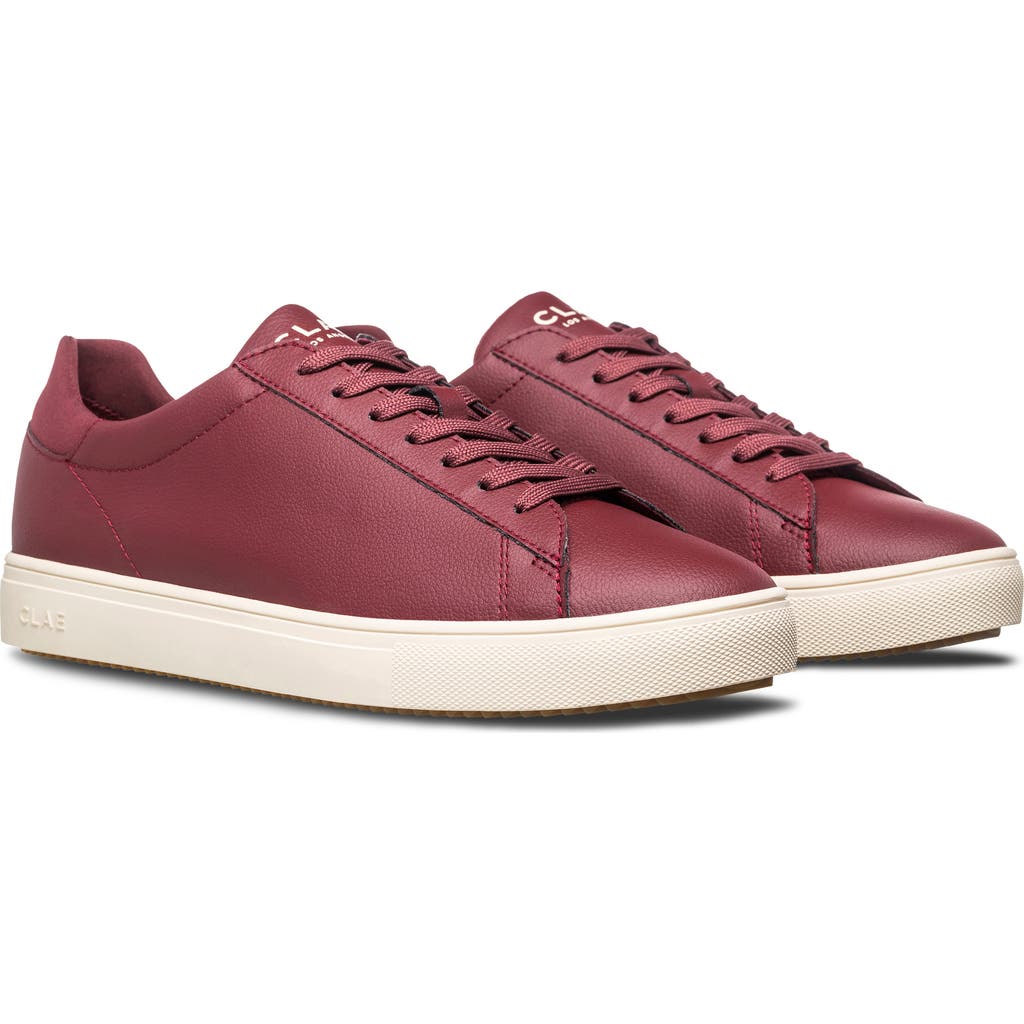 CLAE Bradley Faux Leather Sneaker in Bordeaux Grape  product