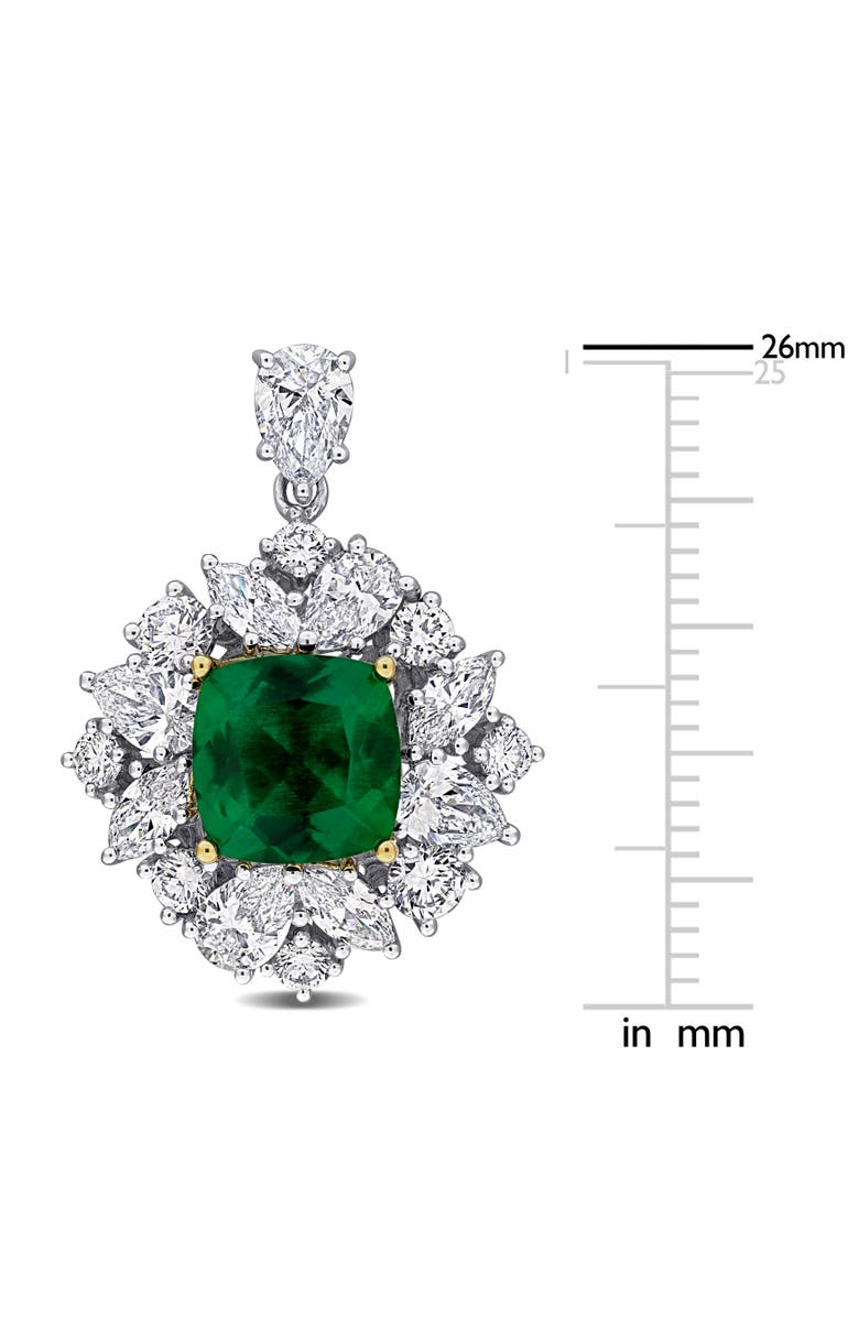 Julianna B. Created Emerald & Diamond Earrings 18k, Alternate, color, Emerald