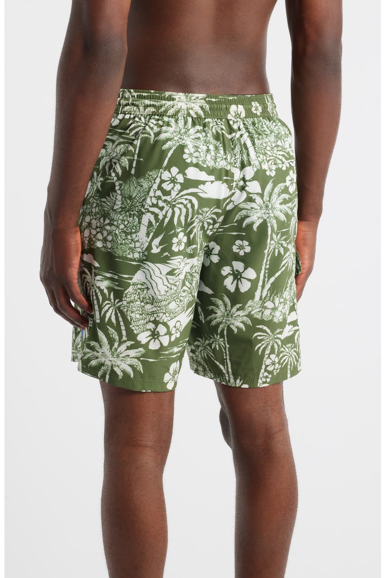 Baja Palms Paradise Board Shorts, Alternate, color, ROCKWELL