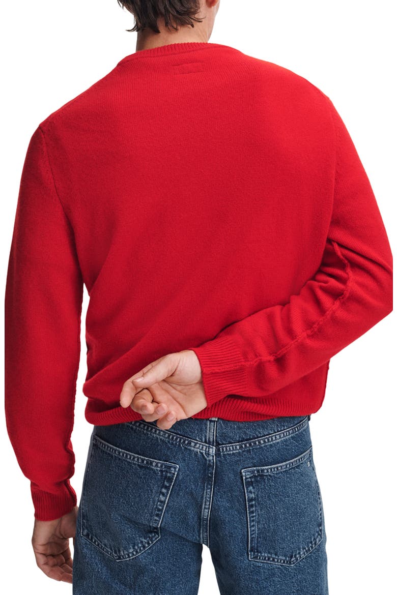 Vernon Cashmere Crewneck Sweater, Alternate, color, RED