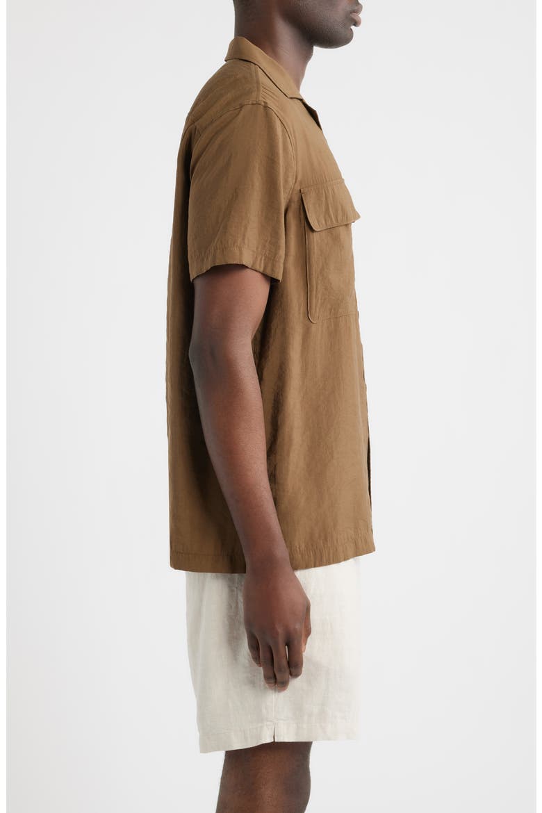 Pocket Resort Short Sleeve Shirt, Alternate, color, BROWN DESERT