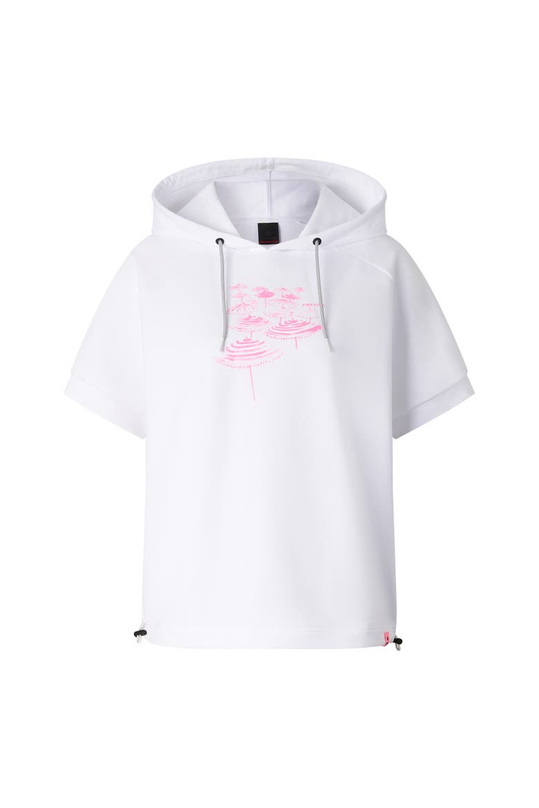Sharon Short-Sleeved Hoodie, Main, color, White/Pink