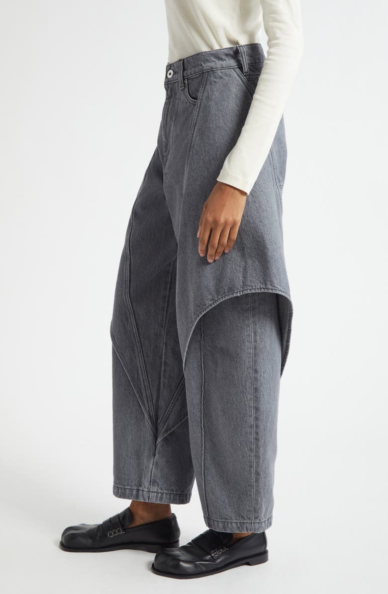 JW Anderson Sculptural Crop Jeans, Alternate, color,