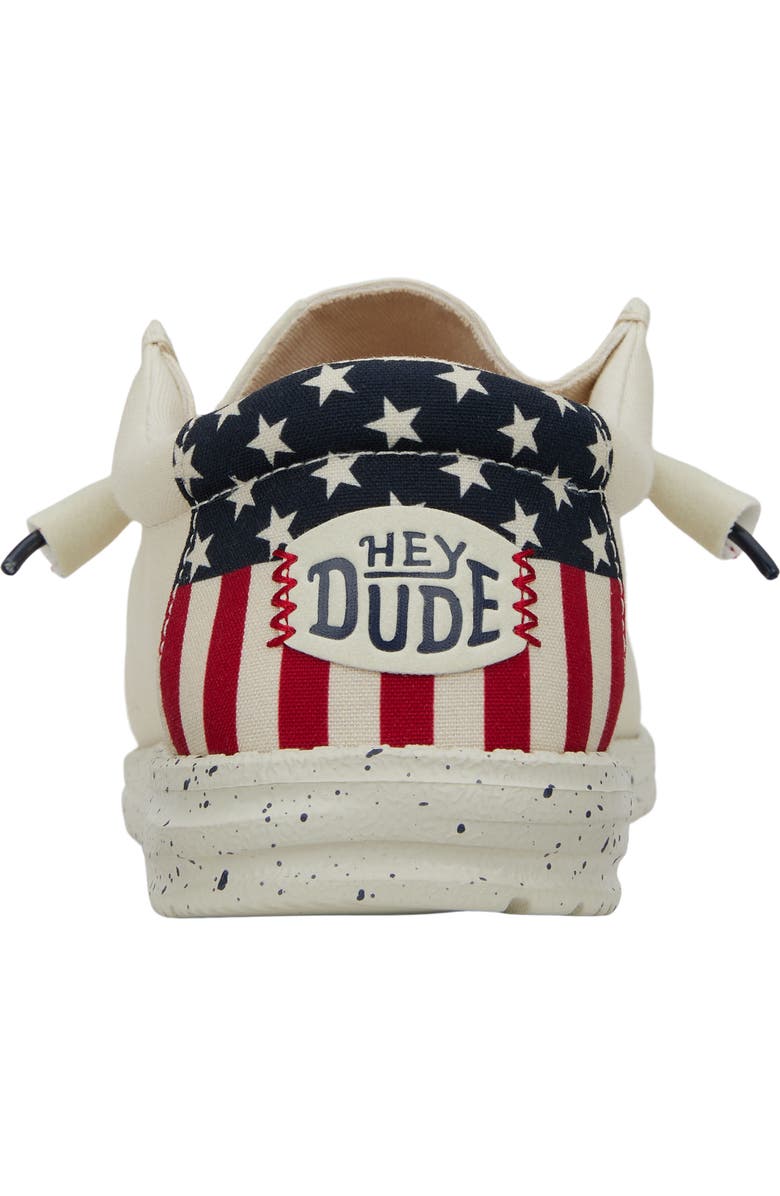Hey Dude Wally Americana Slip-On, Alternate, color, Off White