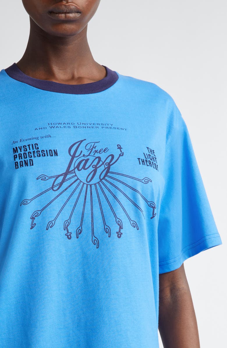 Wales Bonner Saturn Cotton Graphic T-Shirt, Alternate, color,