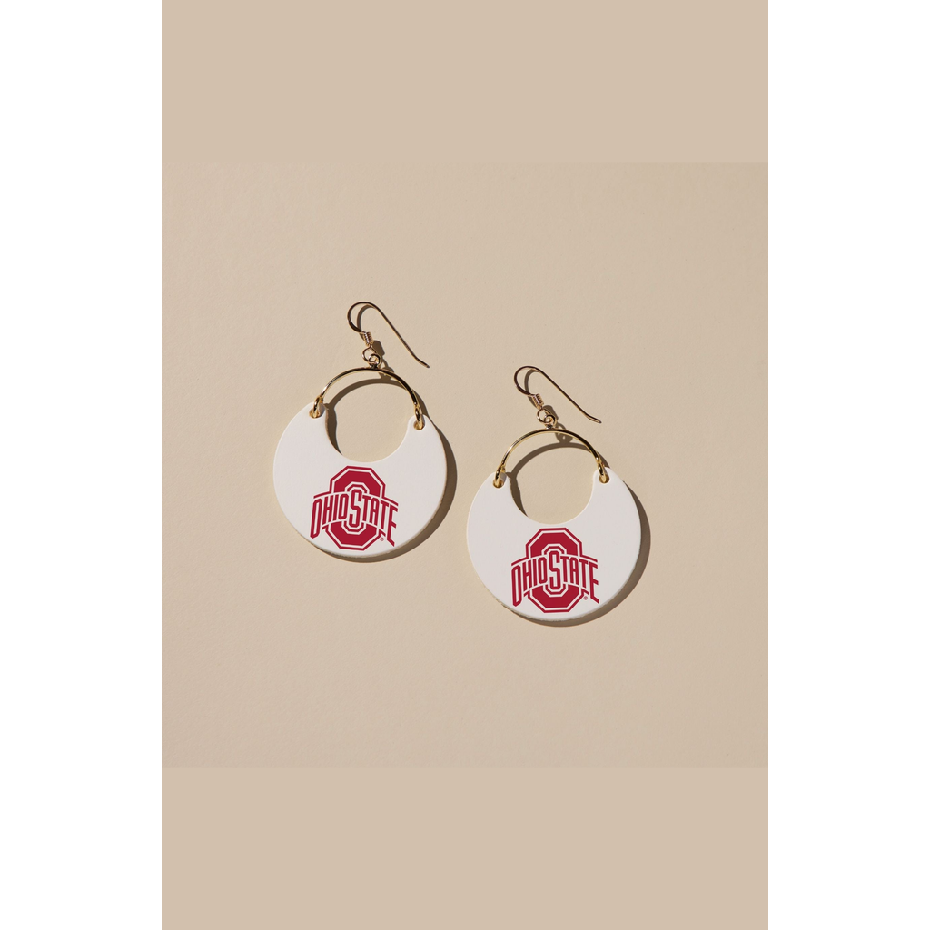 Nickel & Suede University Ninas Earrings In Silver