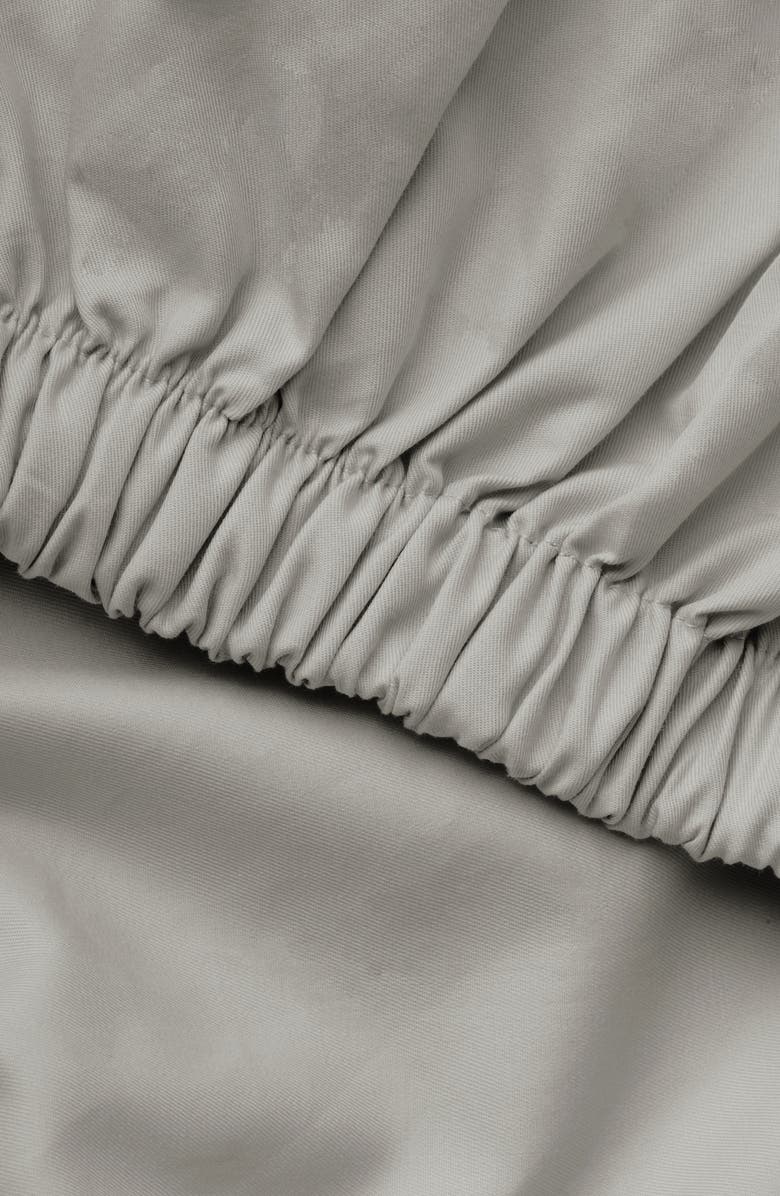 Sijo 400 Thread Count Organic Cotton Percale Sheet Set, Alternate, color, Dove