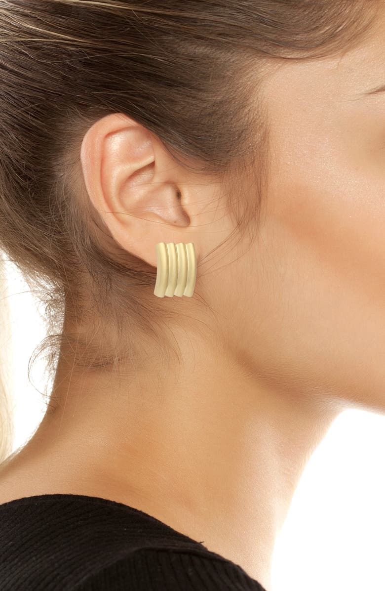 AllSaints Multi Tube Stud Earrings, Alternate, color, Vintage Gold