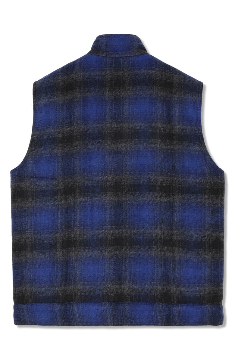 STAN RAY Plaid Cotton Flannel Vest, Alternate, color, Navy