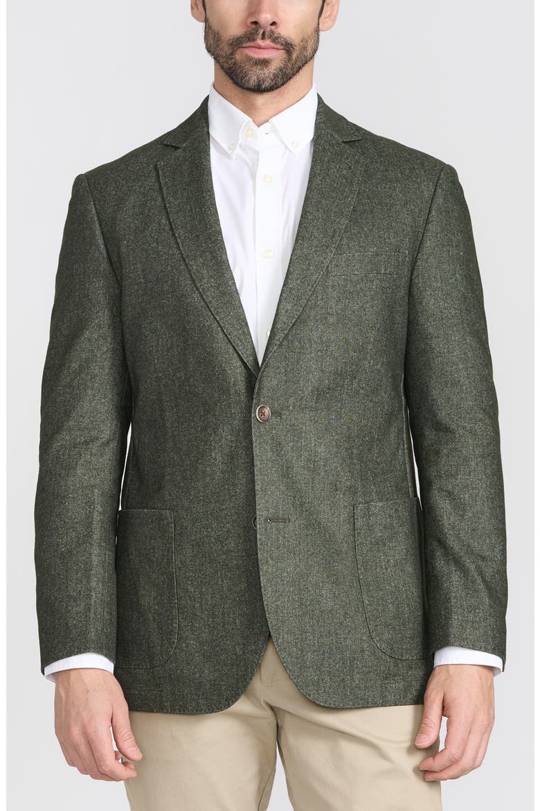 Wool Blend Sport Coat, Main, color, MOSS GREEN