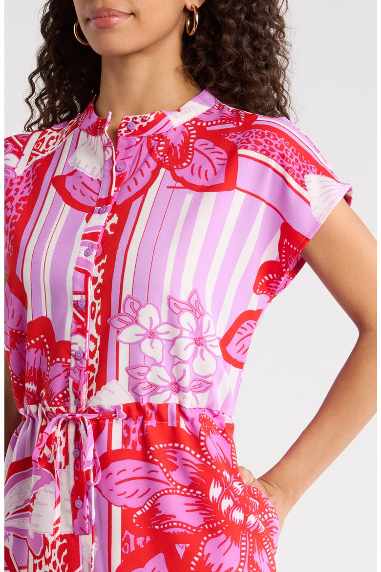 Barba Tropical Petrie Button Up Romper, Alternate, color, RED-WHITE