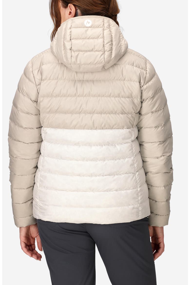 Highlander 700 Fill Power Down Hooded Jacket, Alternate, color, BIRCH BARK/ PEARL