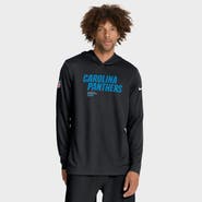 Nike Men's Nike Black Carolina Panthers Sideline Pure Fury Dri-FIT Long Sleeve Hoodie T-Shirt