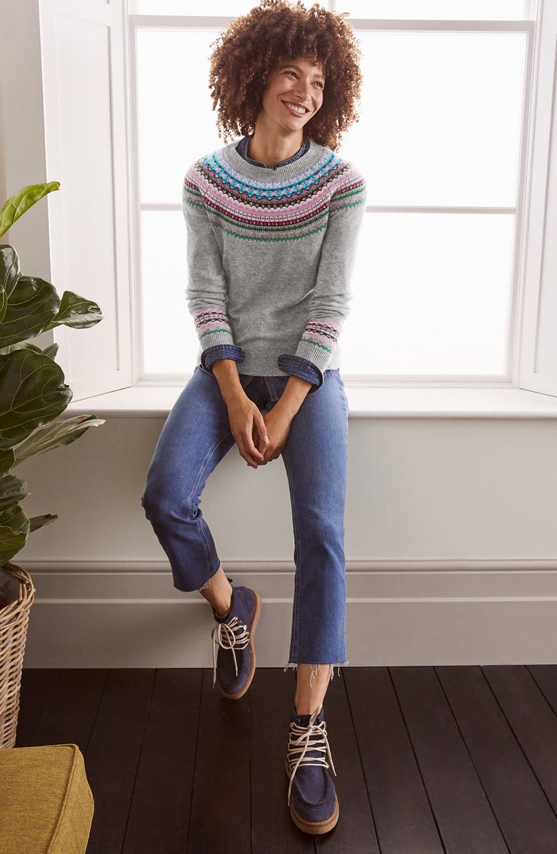 Boden Aberdeen Fair Isle Crewneck Sweater, Alternate, color,