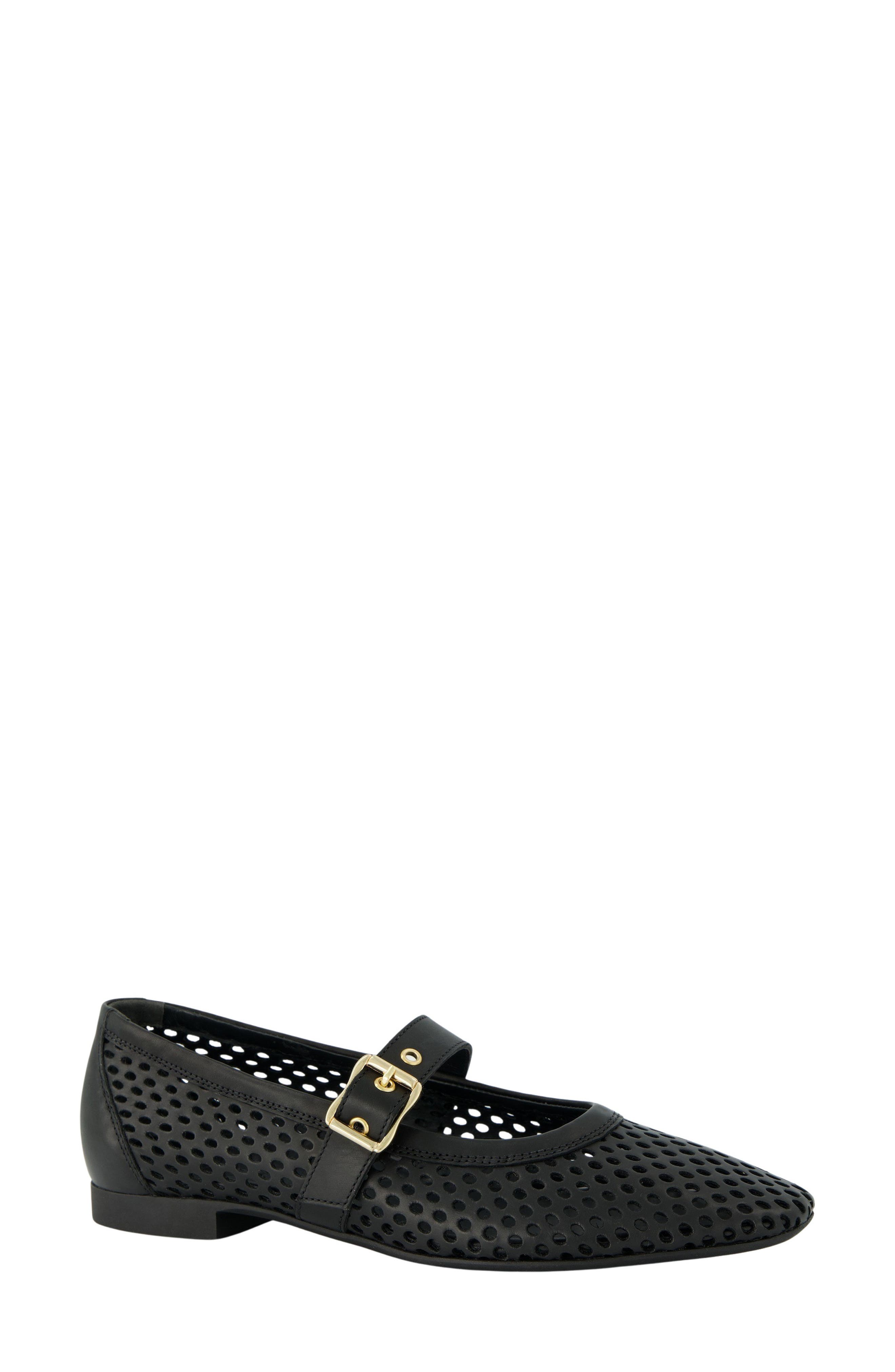Paul Green Dana Mary Jane Flat, Main, color, Black Leather