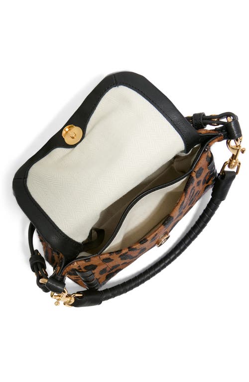 Aimee Mini Zen Leather Crossbody Bag In Brown