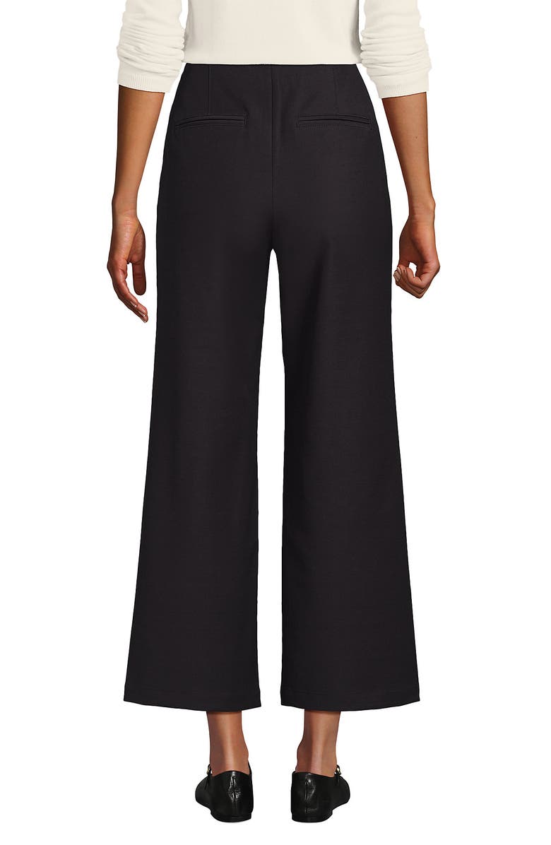 Lands' End Bi Stretch High Rise Pintuck Wide Leg Crop Pants, Alternate, color, 