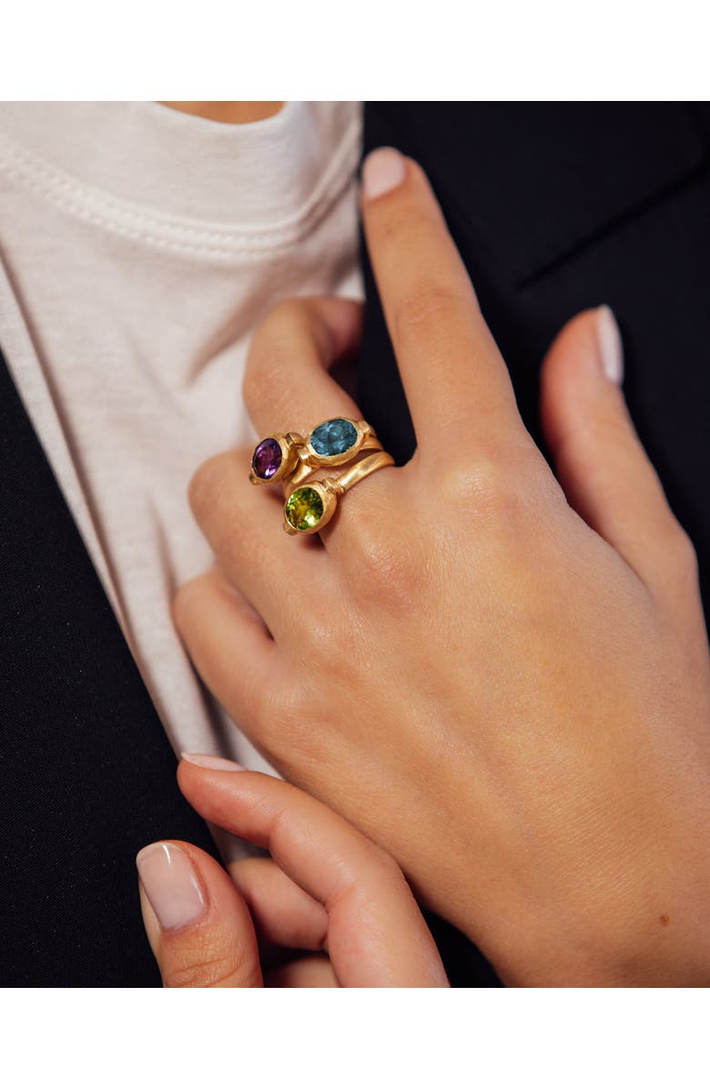 Eloise Jewelry Ellipse Ring with Gemstone, Alternate, color, Green Peridot