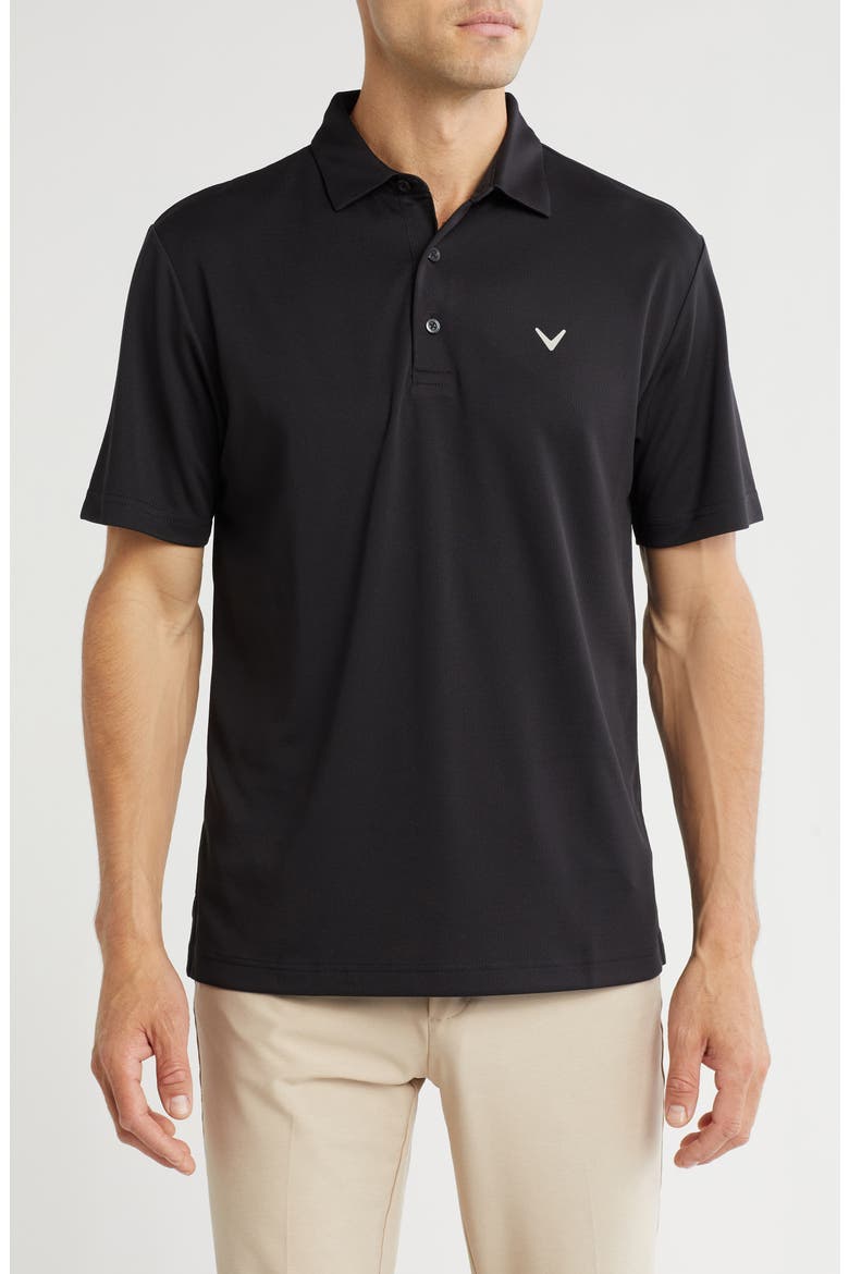 Micro Texture Polo, Main, color, CAVIAR