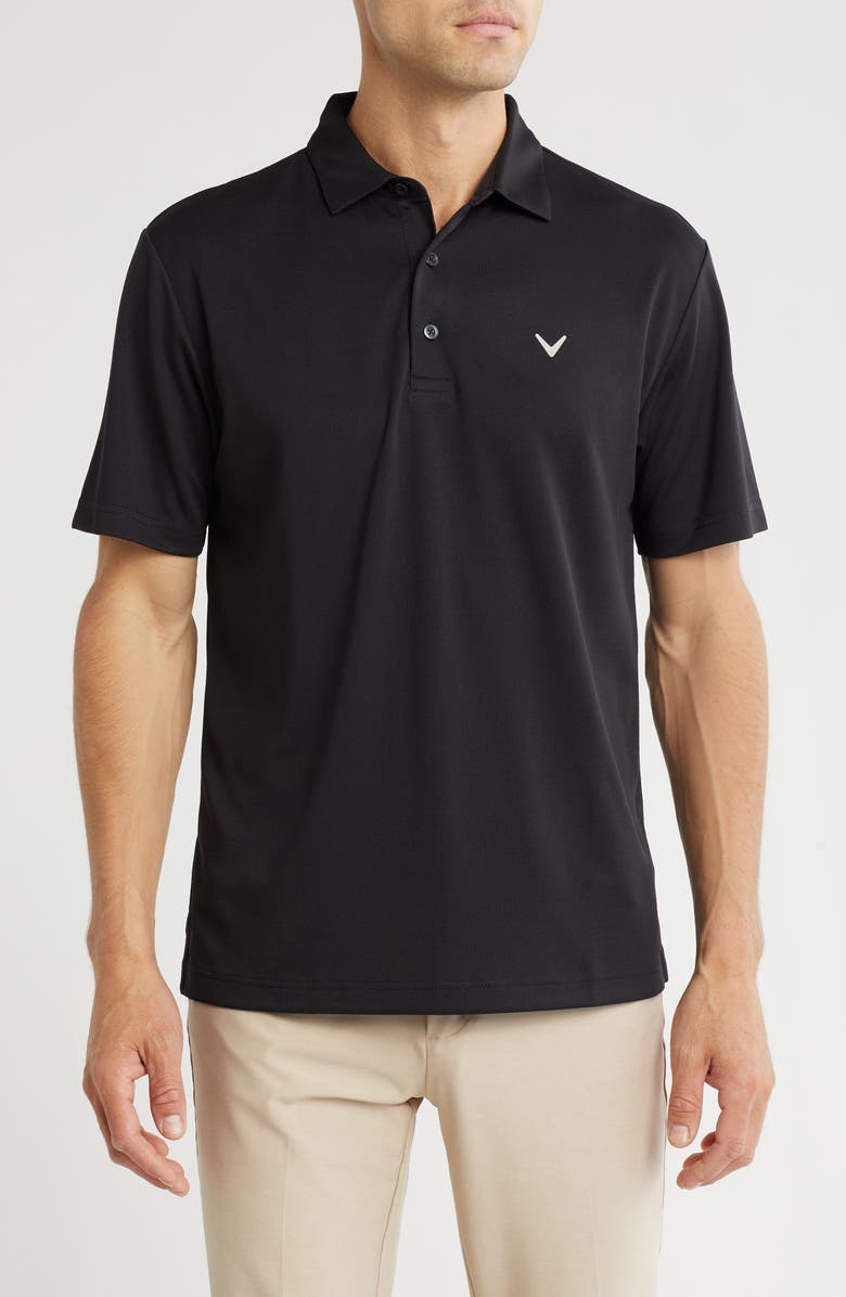 Callaway Micro Texture Polo, Main, color, Caviar