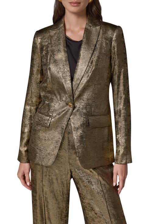 One-Button Peak Lapel Blazer