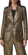 Donna Karan New York One-Button Peak Lapel Blazer