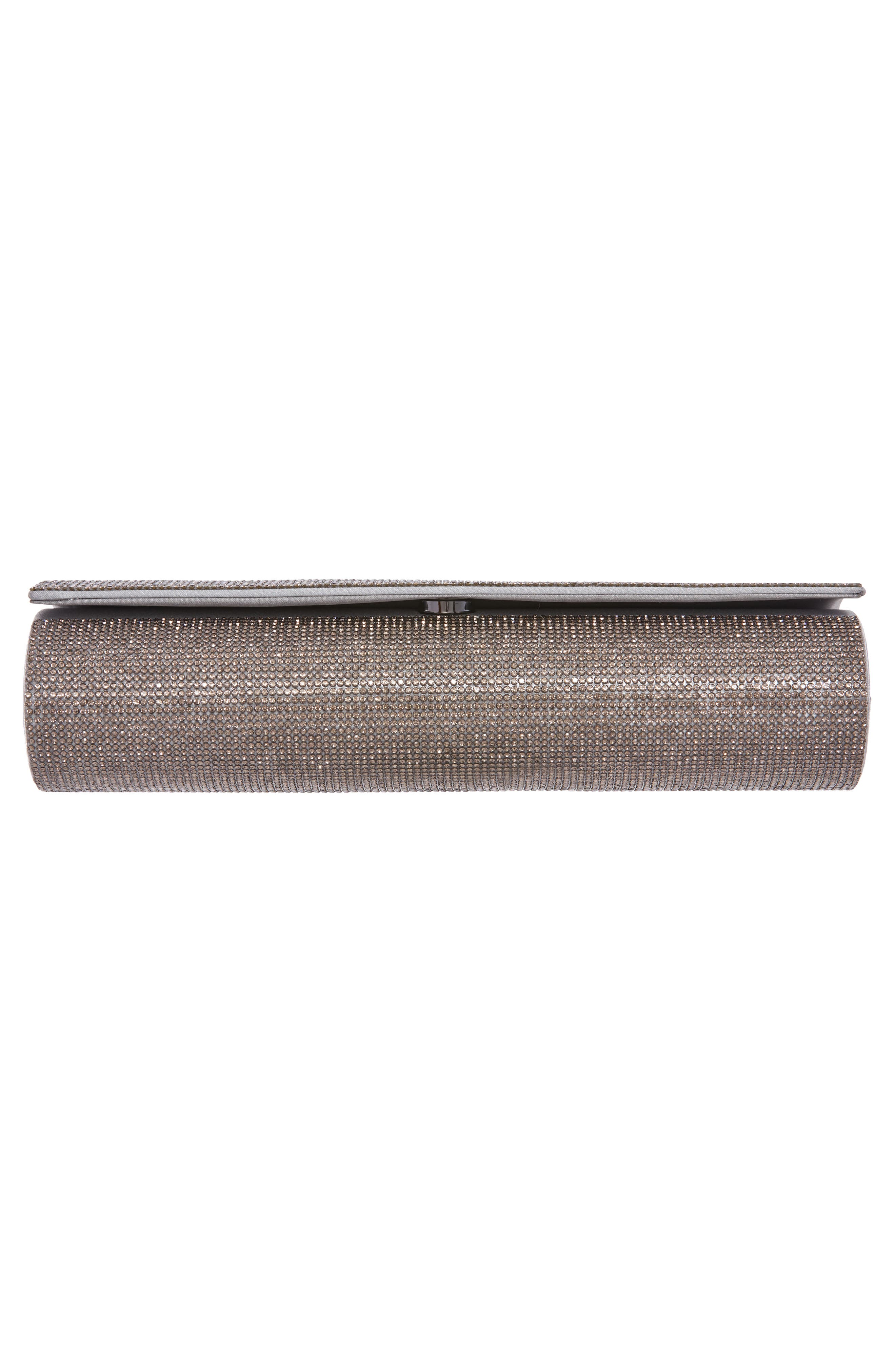 LADY COUTURE Radiant Rhinestone Clutch, Alternate, color, Pewter