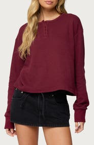EDIKTED Deni Henley Shirt
