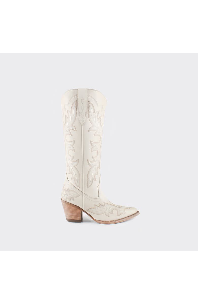 Buck & Brana Samira Leather Boots, Main, color, Ivory