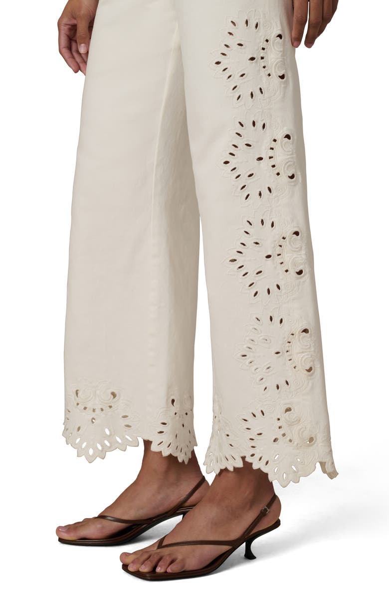 Joe's The Mia Embroidered High Waist Ankle Straight Leg Jeans, Alternate, color, Ecru Floral