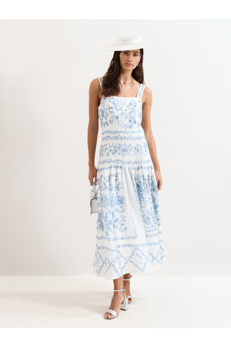 Torin Floral Dress, Alternate, color, Pale Blue