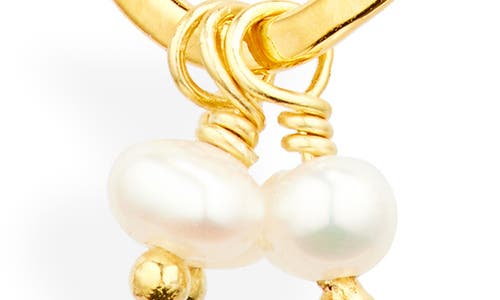 Ki-ele Esther Pearl Heart Drop Earrings In Gold