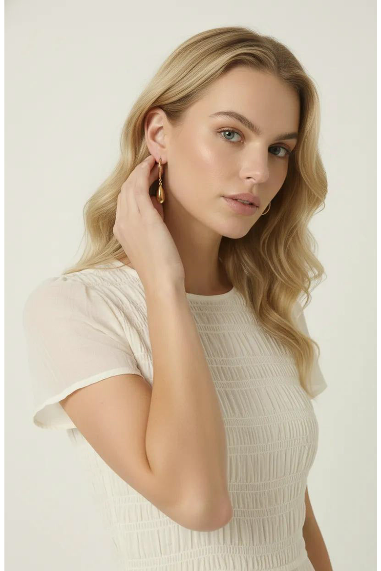 Sheer Overlay Midi Dress with Smocked Bodice, Alternate, color, Cream