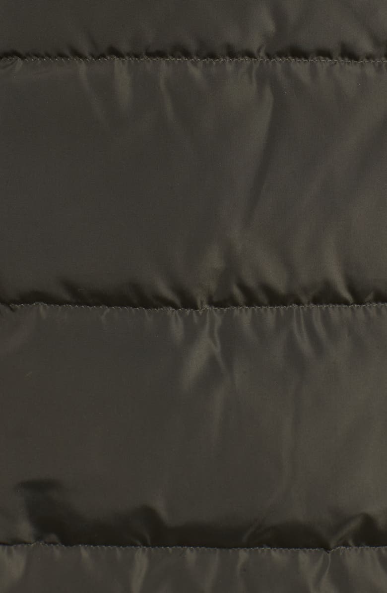 Cole Haan Quilted Down & Feather Fill Jacket with Faux Fur Trim, Alternate, color, Forest